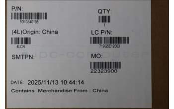 Lenovo 5D10S40198 Lenovo LCD Module, 14\", WUXGA, Non_Touch, Glare, OLED, 400nit, 100%DCI-P3, Cosmic Blue, W/HD Camera