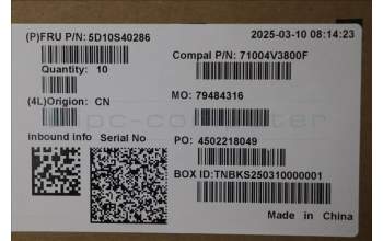 Lenovo 5D10S40286 Lenovo LCD Module, 14\", 2.9K, Non_Touch, Glare, OLED, 500nit, 100%DCI-P3, Tidal Teal, Color Calibration