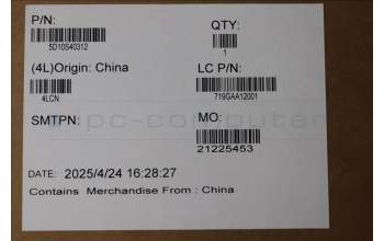 Lenovo 5D10S40312 Lenovo LCD Module, 14\", 2.8K, Touch, Glare, OLED, 500nit, 100%DCI-P3, C-Cover