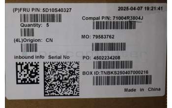 Lenovo 5D10S40327 DISPLAY HUD C 83JX SDC WU NT SSH FCC