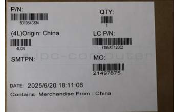 Lenovo 5D10S40334 Lenovo LCD Module, 18\", WQUXGA, Non_Touch, Glare, IPS, 500nit, 100%DCI-P3, Color Calibration, 3D Plane, W/3D Camera