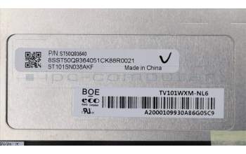 Lenovo 5D10S93652 Lenovo LCD Module, 10.1\", HD, Touch, Anti-glare, IPS, 300nit