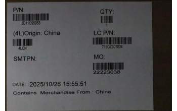 Lenovo 5D11C95953 Lenovo LCD Module, 16\", WUXGA, Non_Touch, Anti-Glare, IPS, 500nit, 100%SRGB, Color Calibration