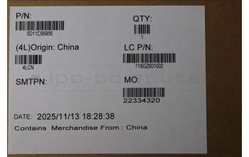 Lenovo 5D11C95956 Lenovo LCD Module, 16\", WQUXGA, Non_Touch, Anti-Glare, IPS, 800nit, 100%DCI-P3, Color Calibration