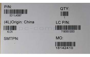 Lenovo 5D11L40987 Lenovo LCD Module,16\",WQXGA,Anti-Glare,IPS,500nit,100%sRGB,Color Calibration