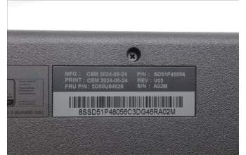 Lenovo 5D50U84626 DT_KYB Tra USB AI KB BLK_Danish