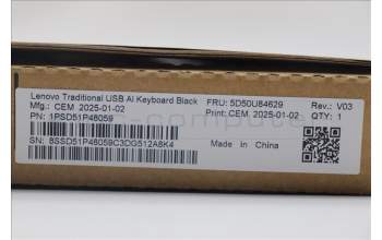Lenovo 5D50U84629 DT_KYB Tra USB AI KB BLK_F-C 445