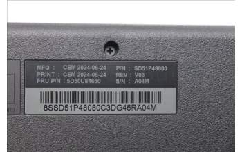 Lenovo 5D50U84650 DT_KYB Tra USB AI KB BLK_SW-F-G