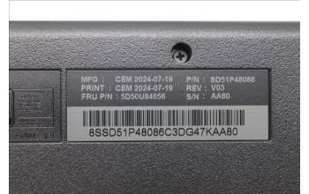 Lenovo 5D50U84656 DT_KYB Tra USB AI KB BLK_SL