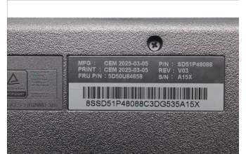Lenovo 5D50U84658 DT_KYB Tra USB AI KB BLK_Lith