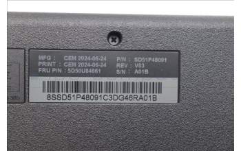 Lenovo 5D50U84661 DT_KYB Tra USB AI KB BLK_Nordic