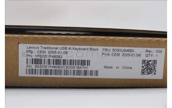 Lenovo 5D50U84662 DT_KYB Tra USB AI KB BLK_KZN