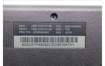 Lenovo 5D50U84662 DT_KYB Tra USB AI KB BLK_KZN