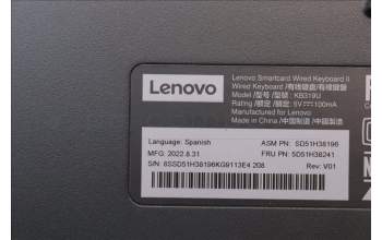 Lenovo 5D51H38241 DT_KYB SMC KBD-Spanish