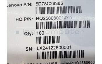 Lenovo 5D78C29385 TB520FU USB mylar&*HQ25806001JY0 CS