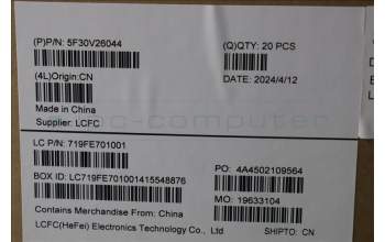 Lenovo 5F30V26044 FINGER_PRT FRU FPR CS24 BK R_FoP GX- FL