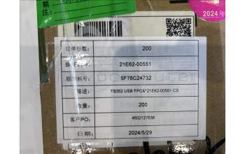 Lenovo 5F78C24732 TB352 USB FPC&*21E62-00551 CS