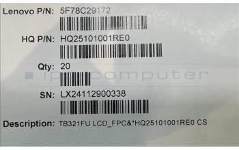 Lenovo 5F78C29172 TB321FU LCD_FPC&*HQ25101001RE0 CS