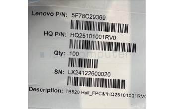 Lenovo 5F78C29369 TB520FU Hall FPC&*HQ25101001RV0 CS