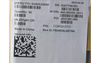 Lenovo 5H40S20600 HEATSINK Thermal module W 82R8 KIPO