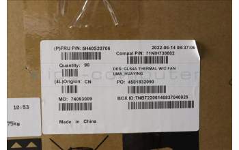 Lenovo 5H40S20706 HEATSINK Heatsink C 82SE UMA Huaying2.4t