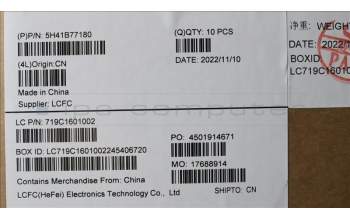 Lenovo 5H41B77180 HEATSINK HL5A5_UMA_THM_ASSY_TOSHIBA THT