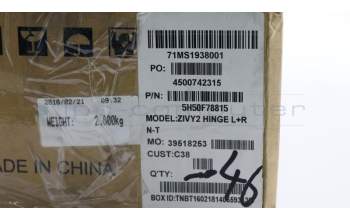 Lenovo 5H50F78815 Scharnier Scharnier L+R C Y50-70