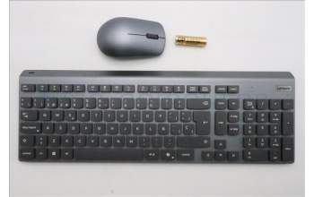 Lenovo 5KM0U88231 Keyboard_Mouse, Wireless, Spanish, Luna Grey