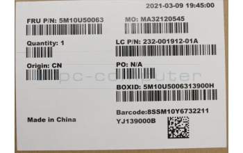 Lenovo 5M10U50063 MECH_ASM Innolux,NT,W,ES 8.0