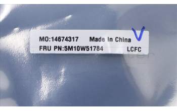 Lenovo 5M10W51784 MECH_ASM CS16_2BCP,MYLAR,SILVER,NFC,SUN