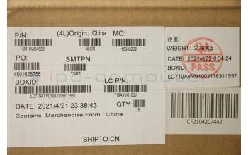 Lenovo 5M10W64528 C-Cover with keyboard, Czech/Slovakian, Black, Non-Backlight, Non-Fingerprint, UK