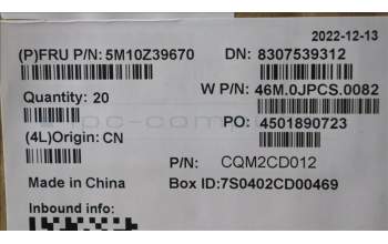 Lenovo 5M10Z39670 MECH_ASM NoWW C-Cvr+UK KB ASM,SRX