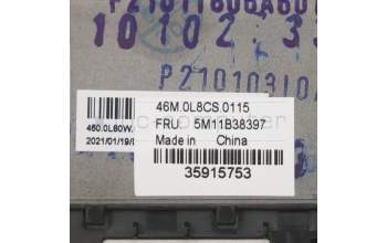 Lenovo 5M11B38397 C-Cover with keyboard, Hungarian, Black, WWAN, UK