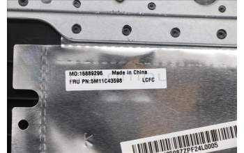 Lenovo 5M11C43598 MECH_ASM KB C NORD BKLT(SRX)PT UK BK