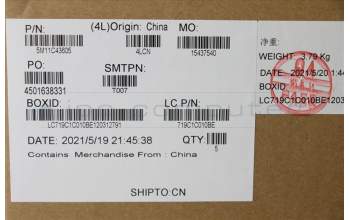 Lenovo 5M11C43605 MECH_ASM KB C UK BKLT(PMX)PT UK BK