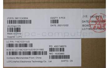 Lenovo 5M11C43854 MECH_ASM KB C UKR BKLT(PMX)PT FP US BK