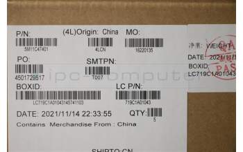 Lenovo 5M11C47401 MECH_ASM KB C BEL BKLT(PMX)PT UKBK