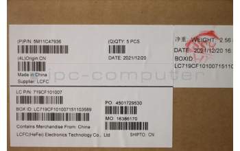 Lenovo 5M11C47936 MECH_ASM KBD W/C HUN BKLT(SUN) UK BK