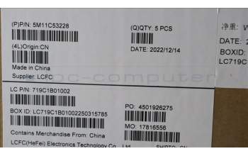 Lenovo 5M11C53228 MECH_ASM GRP KBD BZL,ARA,WL,DB,CHY