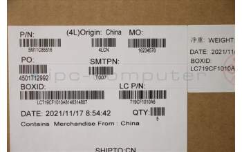 Lenovo 5M11C85516 MECH_ASM KBD W/C UK BKLT(SUN) UKWWBK