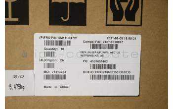 Lenovo 5M11C94721 MECH_ASM FRU Cc WIFI_WFC w/TP&NBLKB_US