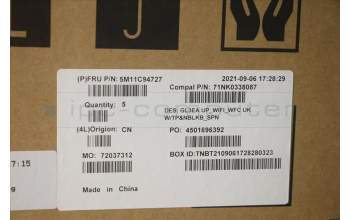 Lenovo 5M11C94727 MECH_ASM FRU Cc WIFI_WFC w/TP&NBLKB_SPA