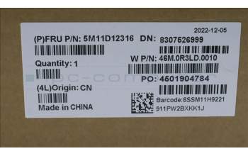 Lenovo 5M11D12316 Lenovo LCD Module, 16\", WQXGA, Non-Touch, Anti-Glare, IPS, 500nit, Colour Calibration, w/FHD RGB Camera