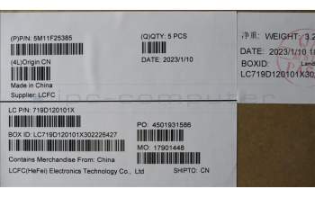 Lenovo 5M11F25385 MECH_ASM KBD CCV UK (PMX) UK SR