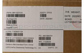 Lenovo 5M11G27210 MECH_ASM KBD C-Cov EURO ENG BKLT Sunr BK