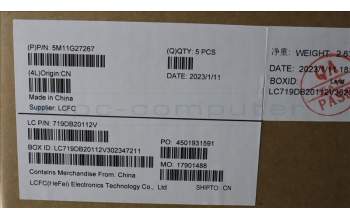 Lenovo 5M11G27267 MECH_ASM KBD C-Cov ILD BKLT Chicon BK