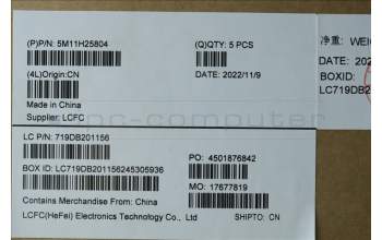 Lenovo 5M11H25804 MECH_ASM KB CCov UKR BKLT Sunrex BK