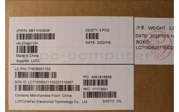 Lenovo 5M11H25838 MECH_ASM KB CCov BUL BKLT Sunrex WW BK