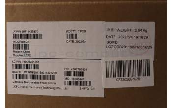 Lenovo 5M11H25870 MECH_ASM KB CCov ENG BKLT Sunrex WW BK