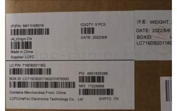 Lenovo 5M11H26016 C-Cover with keyboard, Slovenian, Black, Backlight, WWAN, UK